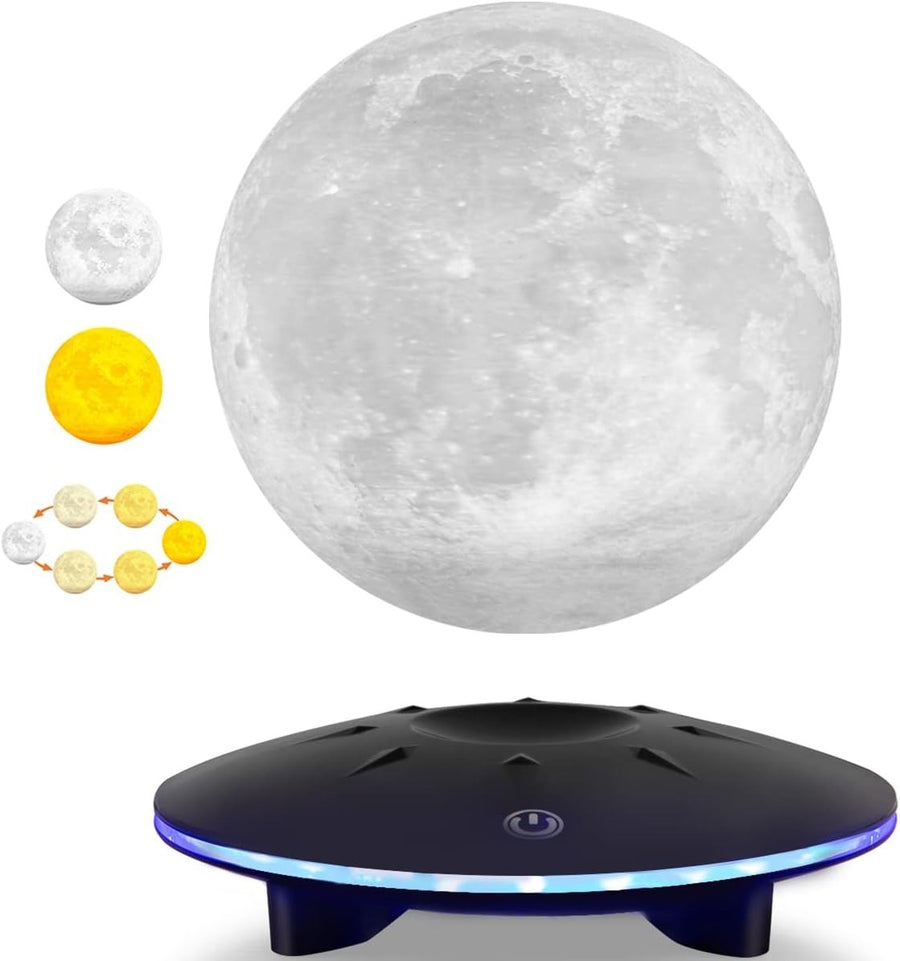 Levitating Moon Lamp Magnetic Floating 3D LED Night Light Touch Control