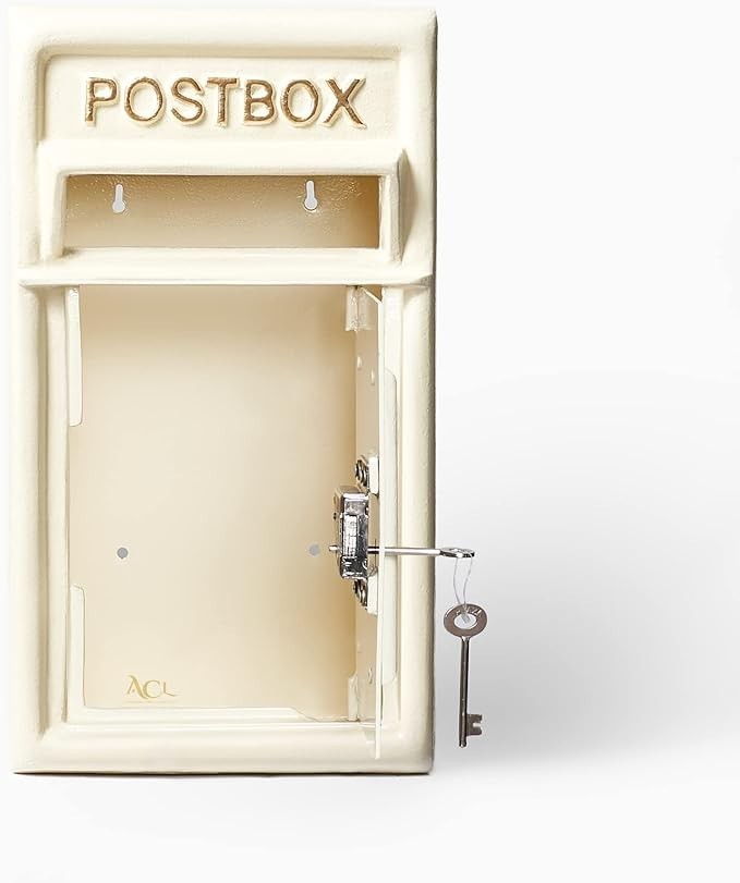 Lockable Cast Iron Wall Post Box – Weatherproof, Secure, Large Mail Slot