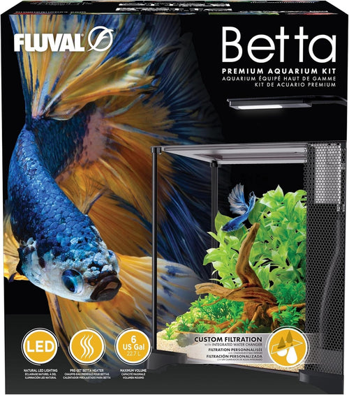20L Betta Aquarium Kit with Filter, LED Light & Easy Water Change