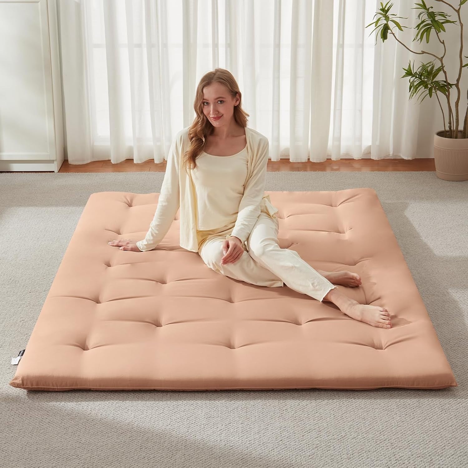 Queen Floor Futon Mattress 2.5" Foam Foldable Tatami Bed Lounge Mat