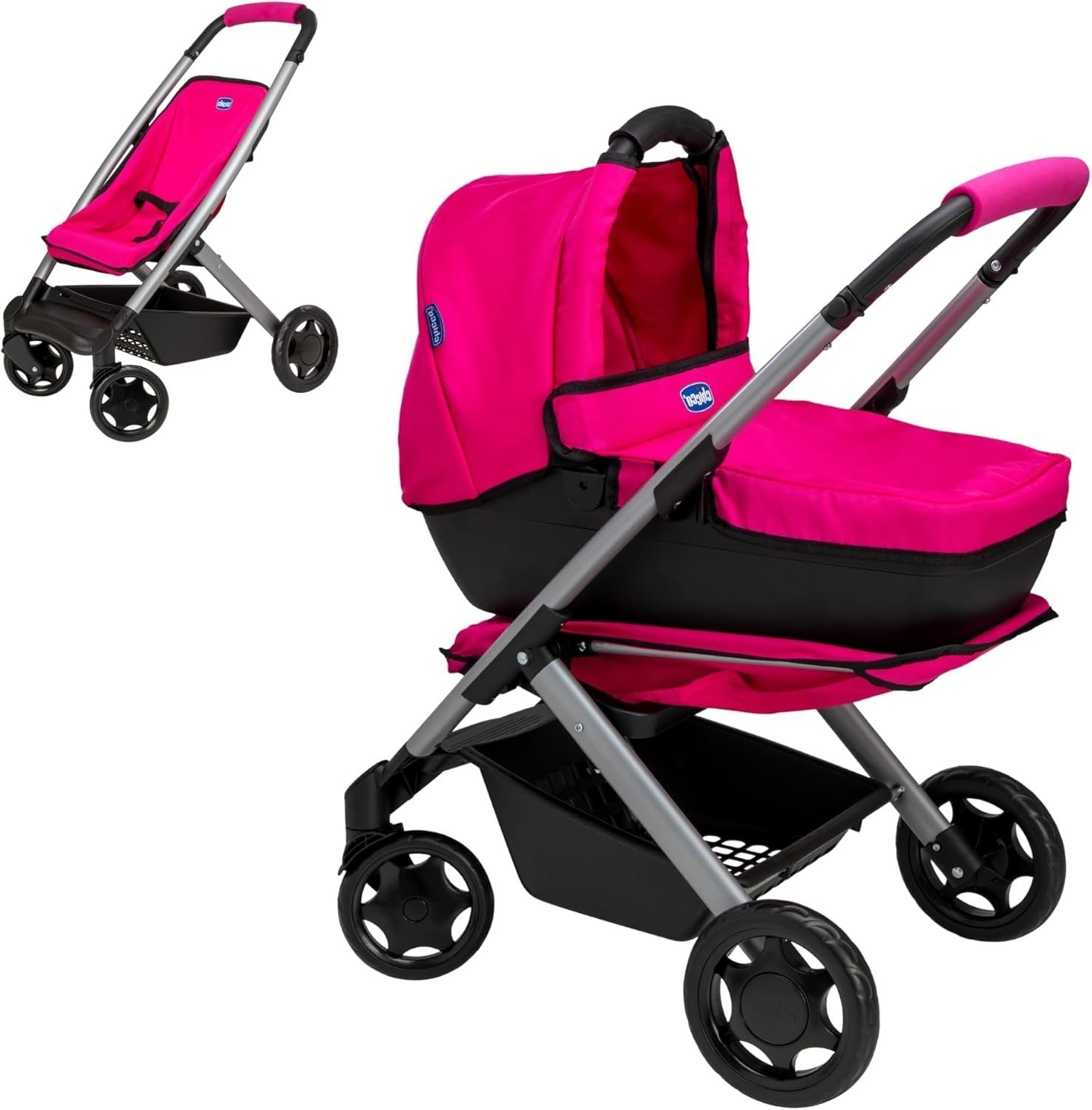 3in1 Dolls Pram Travel System Pushchair Carrycot Toy Stroller 3+