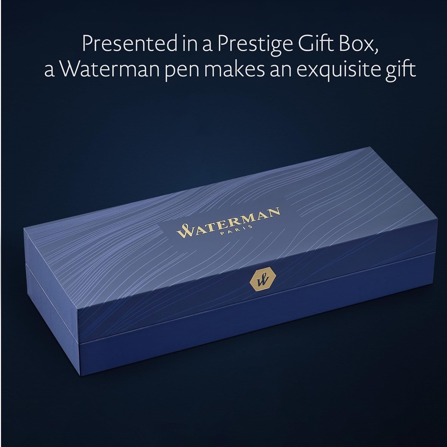 Black & Gold Ballpoint Pen Medium Blue Ink Luxury Gift