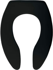 Commercial Elongated Toilet Seat Black Open Front Slow Close