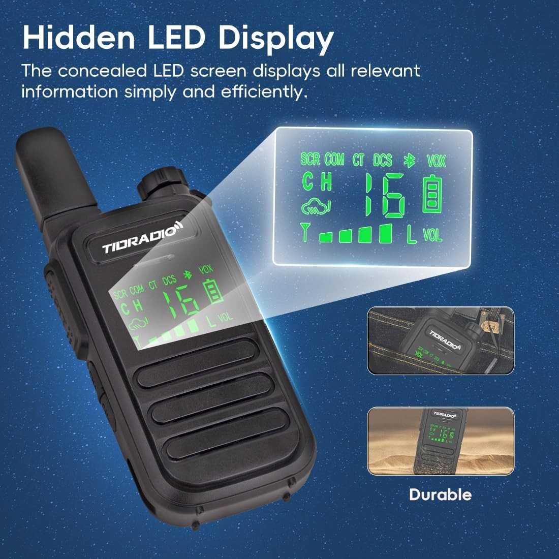 IP67 Waterproof Walkie Talkies 10 Pack PMR446 Long Range VOX Radio