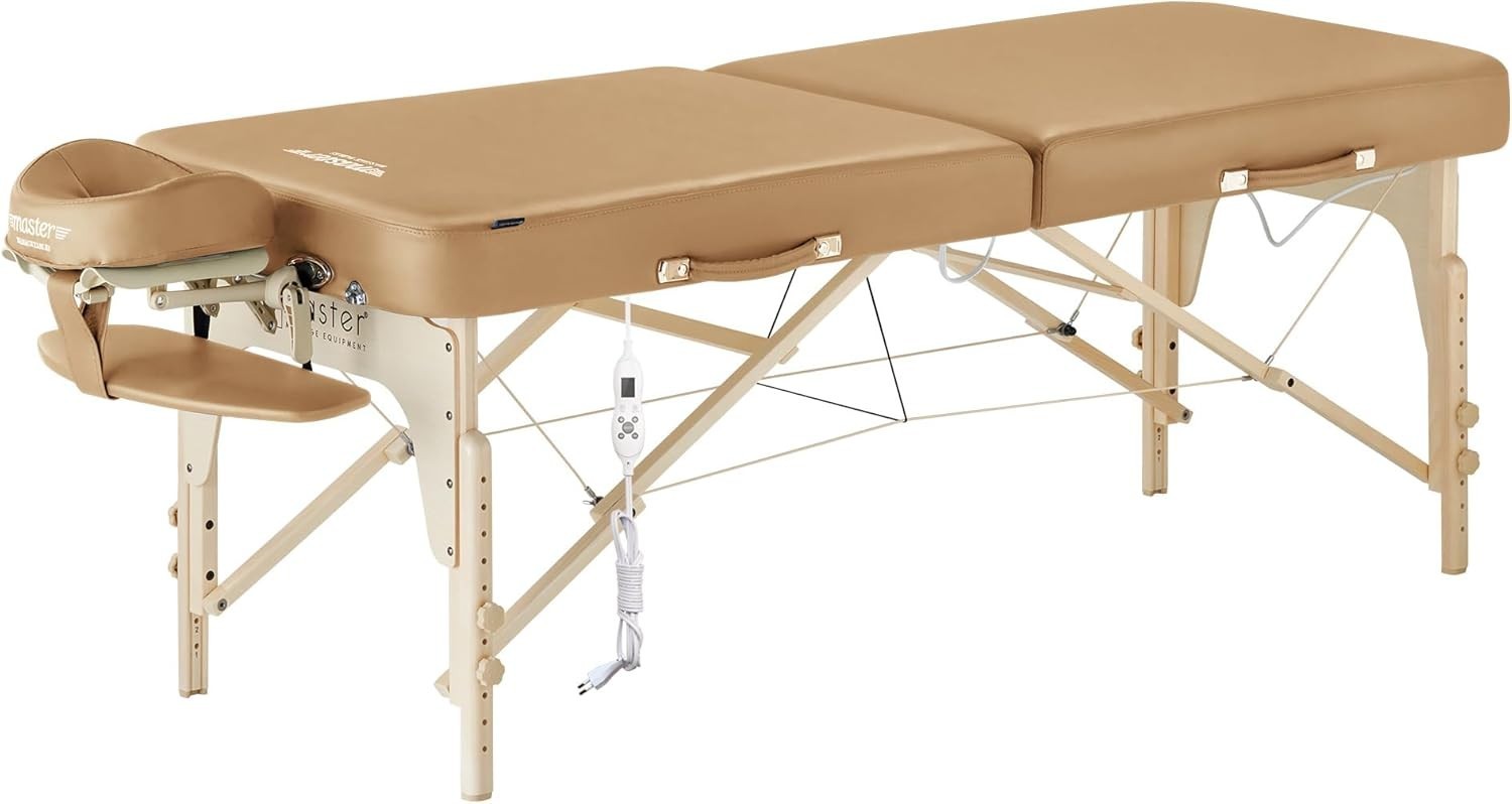 71cm Heated Portable Massage Table | Phoenix TT Spa Bed w/ 7.6cm Memory Foam