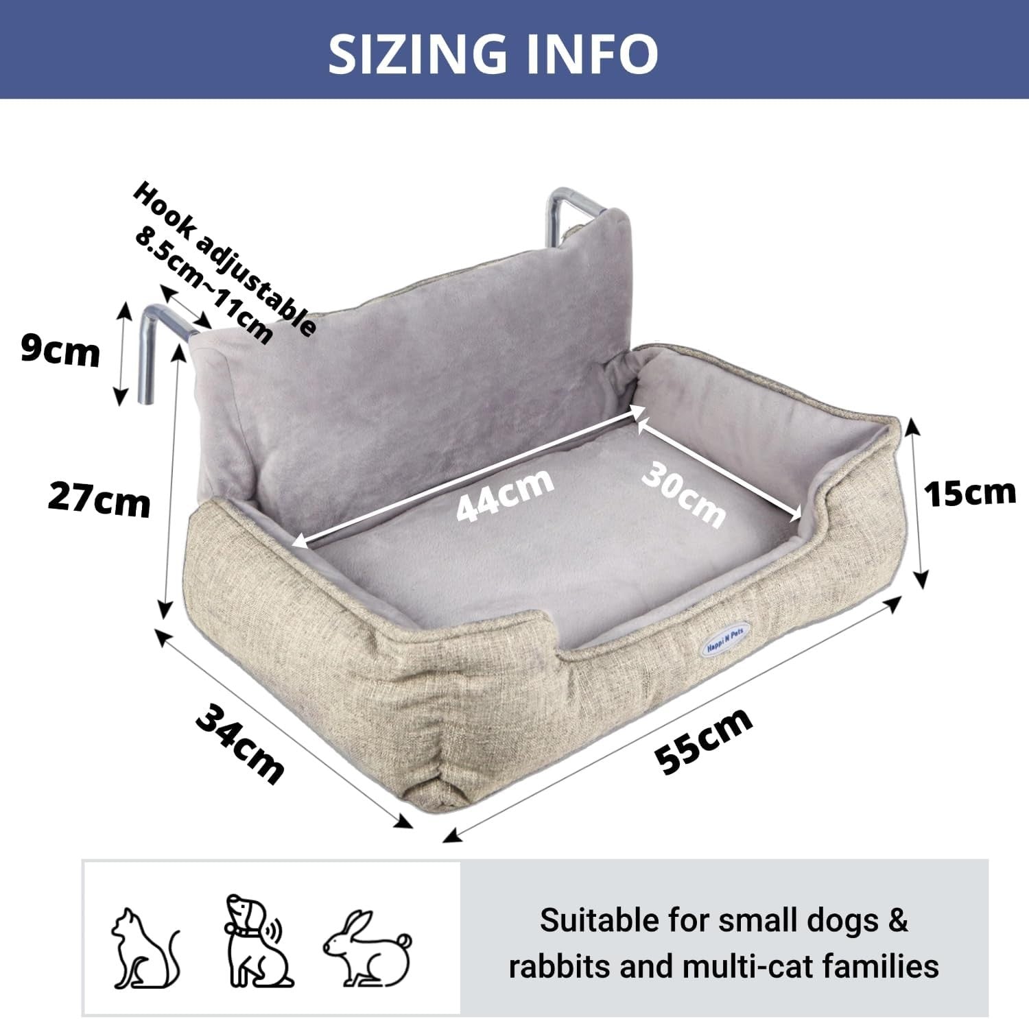 Cat Radiator Bed Hammock Window Perch Adjustable Hook Washable Cover