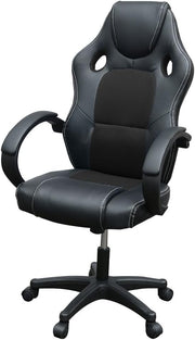 Racing Style Gaming Chair Black PU Leather Ergonomic Swivel Desk