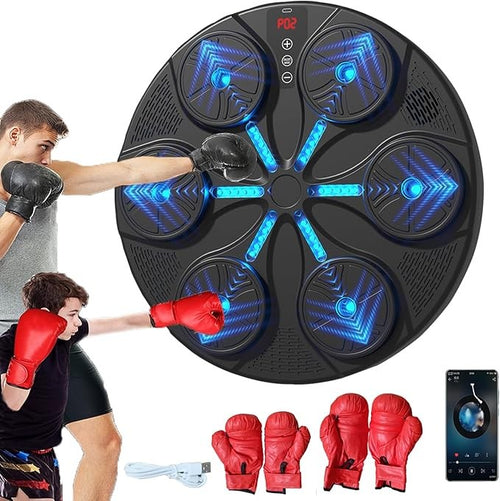 Smart Music Boxing Machine LED Punch Pad Bluetooth Wall Mounted Gym