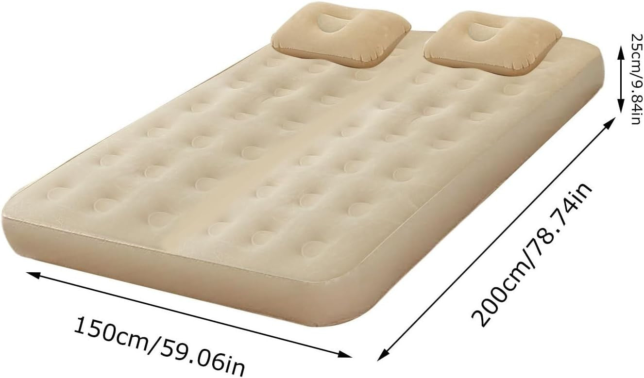 Inflatable Air Bed with Built-in Pump | Foldable Camping & Guest Mattress