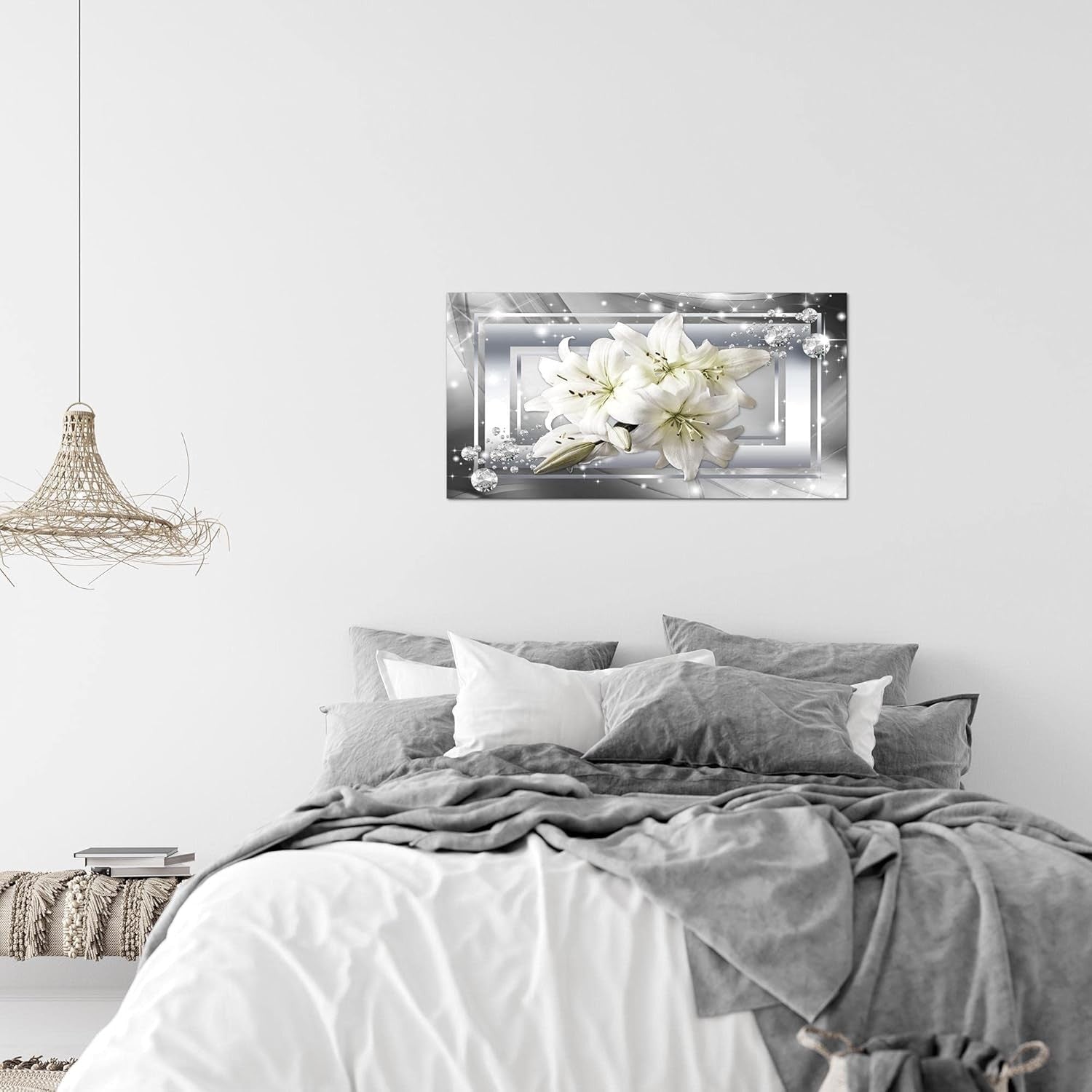 Lilies Flower Canvas Wall Art 70x40 cm Modern Home Decor