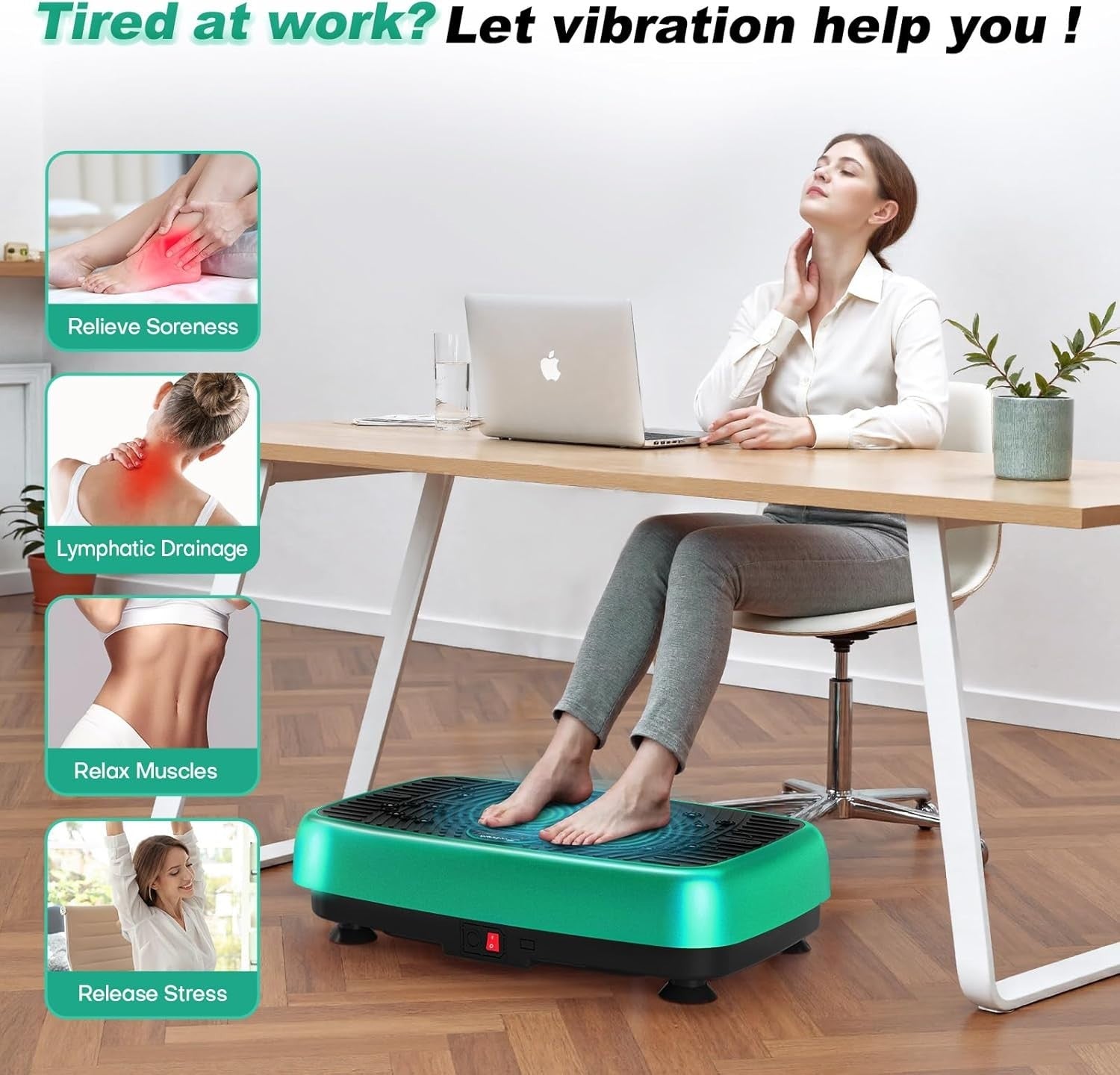 2D 4D Vibration Plate Exercise Platform Dual Motor 120 Speeds 450LB
