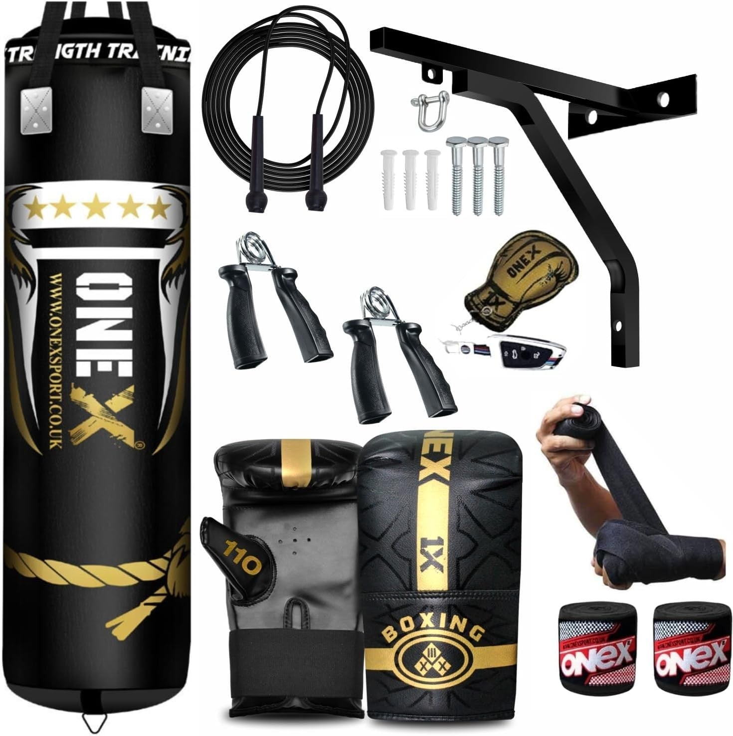 Heavy Duty Boxing Punching Bag Filled 5ft MMA Kickboxing Training