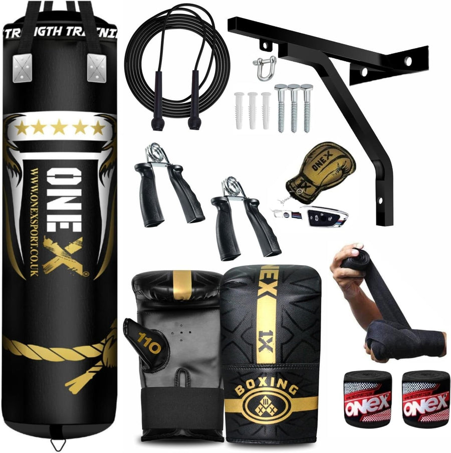 Heavy Duty Boxing Punching Bag Filled 5ft MMA Kickboxing Training