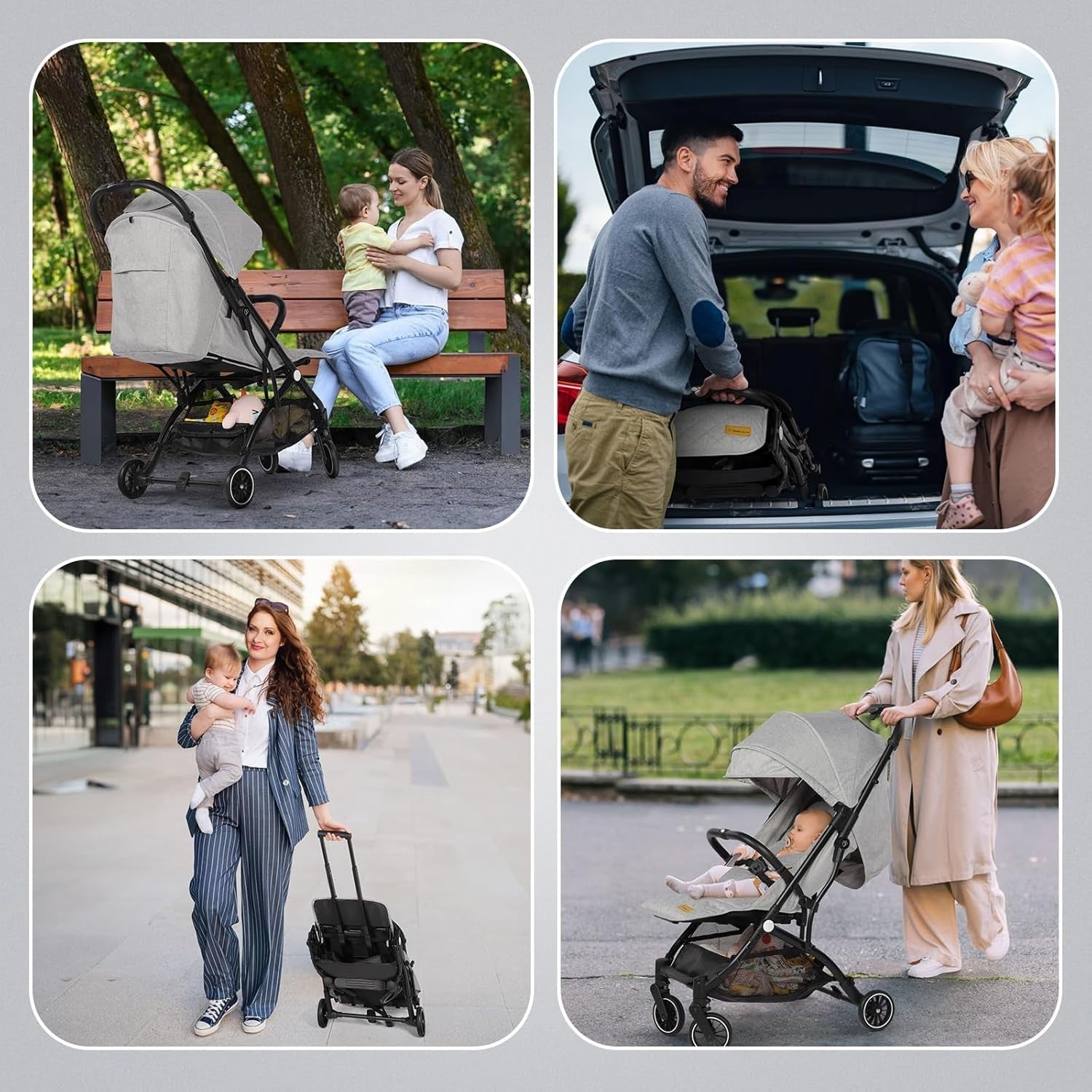 Lightweight Travel Pushchair Compact Buggy Newborn to 3 Years 7kg