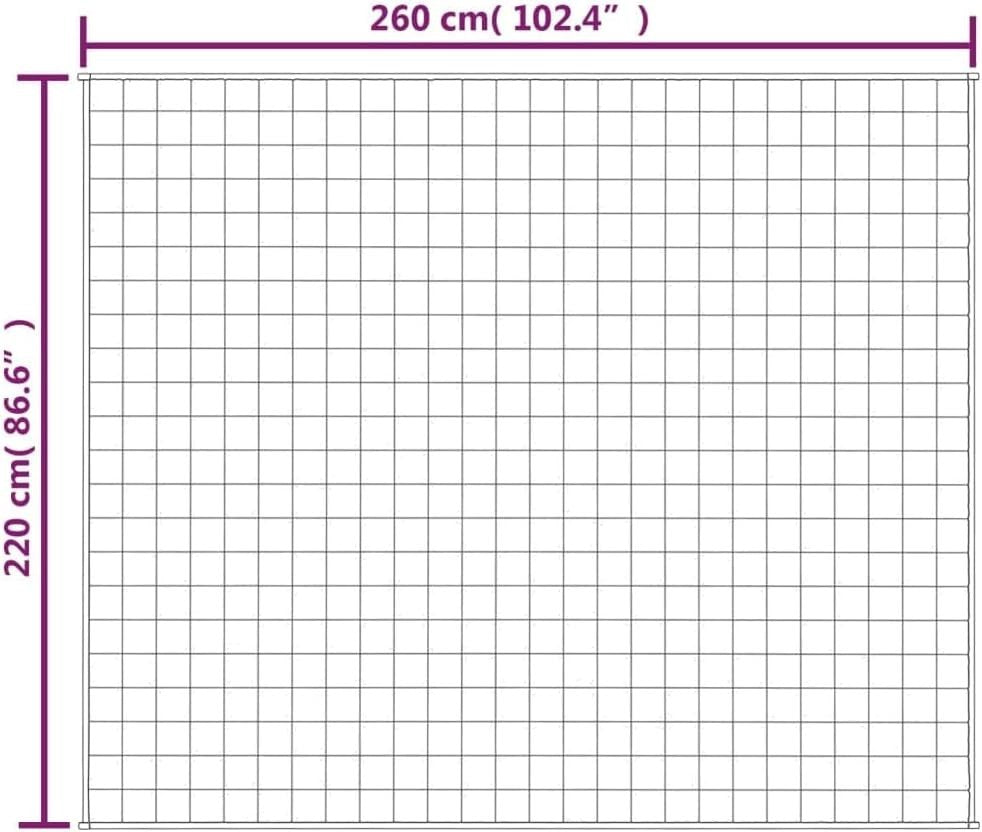 Grey 11kg Weighted Blanket 220x260 cm for Sleep Aid & Relaxation