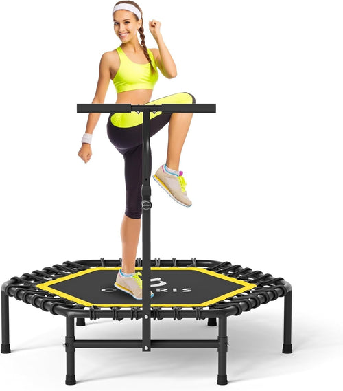 45in Heavy Duty Springless Fitness Rebounder Adjustable Handle Indoor