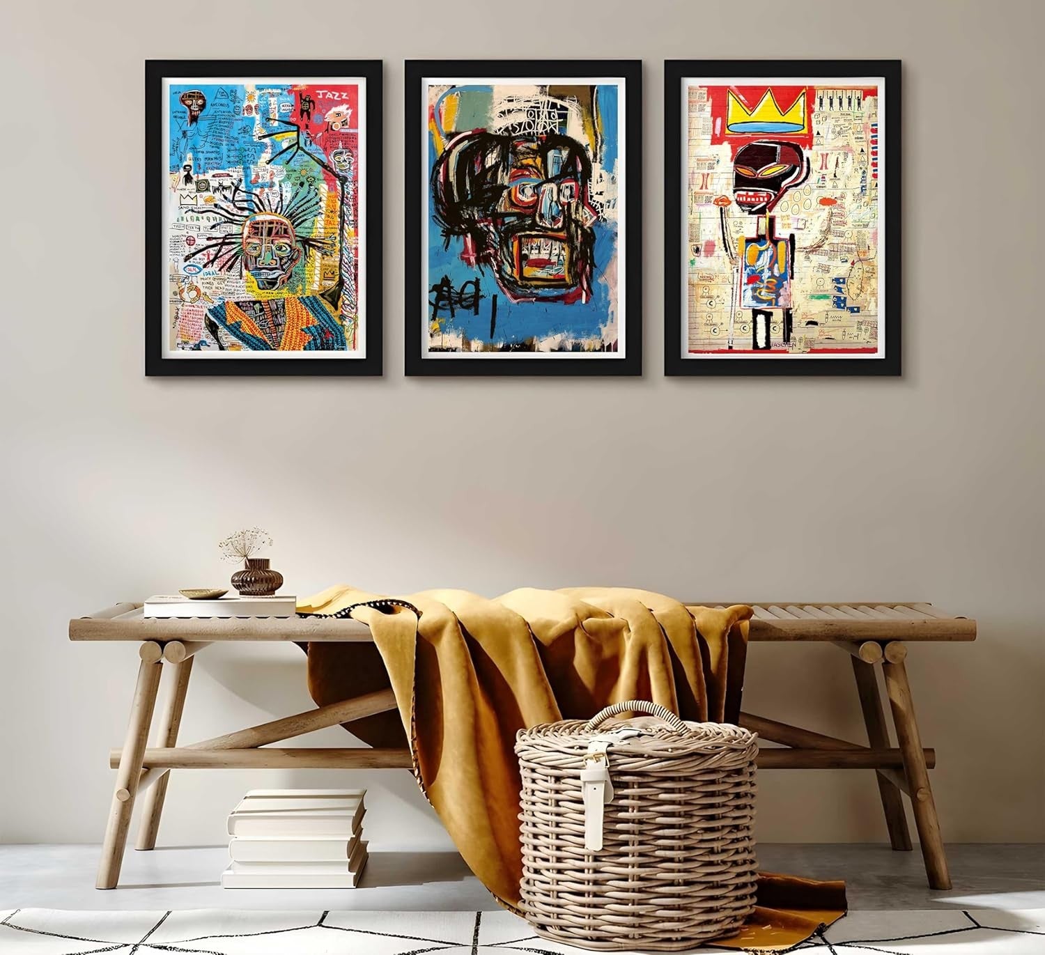 3Pcs Street Art Canvas Prints 60x40cm Modern Abstract
