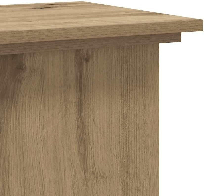 Wood Plant Stand 33x33x60cm Tall Display Pedestal Table Indoor Outdoor Decor Oak