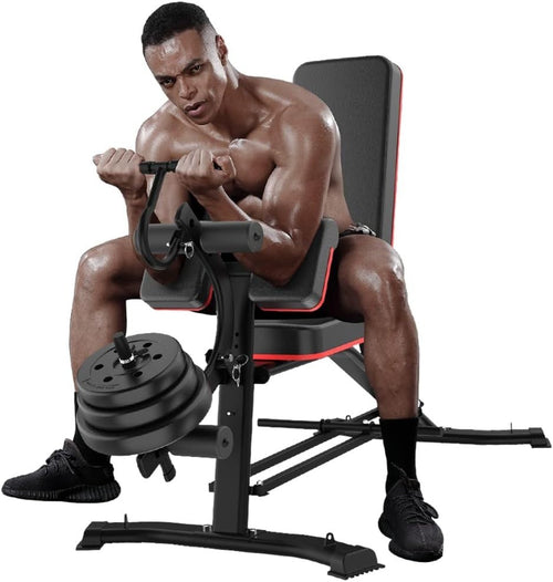 Adjustable Weight Bench with Leg Extension 330lb Home Strength Trainer