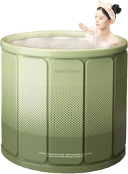 Portable Foldable Bathtub 70x65cm Green Adults Ice & SPA Soaking Tub