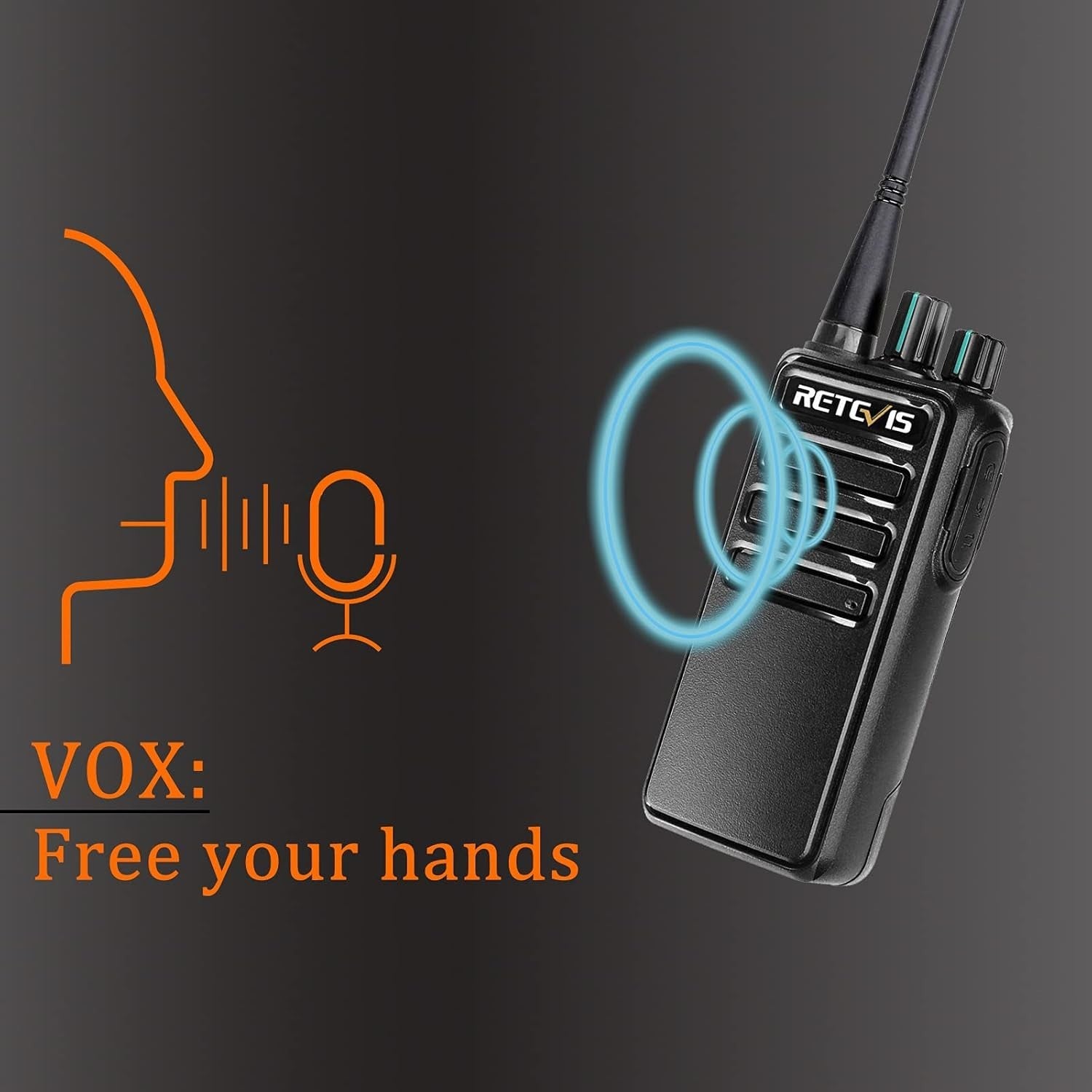 Long Range Walkie Talkies 2 Pack VOX Rechargeable Headset PMR446