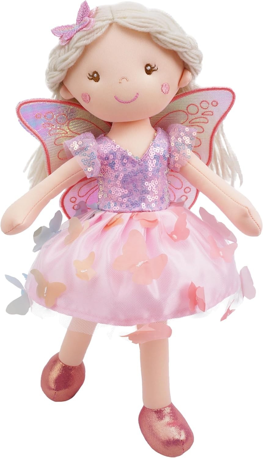 Soft Fairy Doll 38cm Plush Toy Butterfly Skirt Wings Toddler Gift