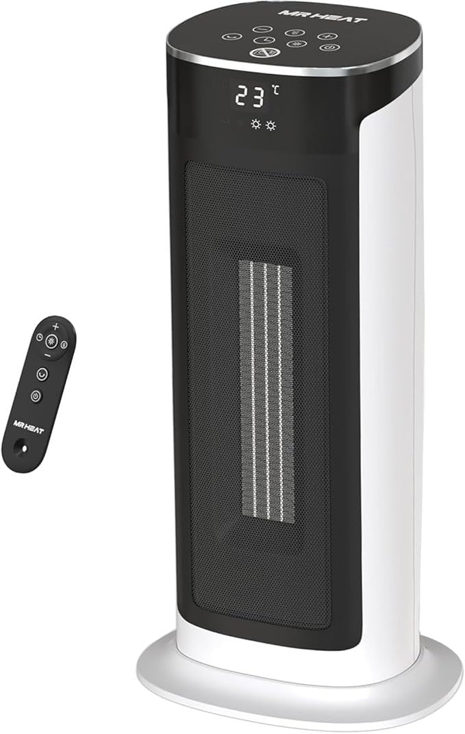 2000W Electric Tower Heater Oscillating Fan with Thermostat Remote & Timer
