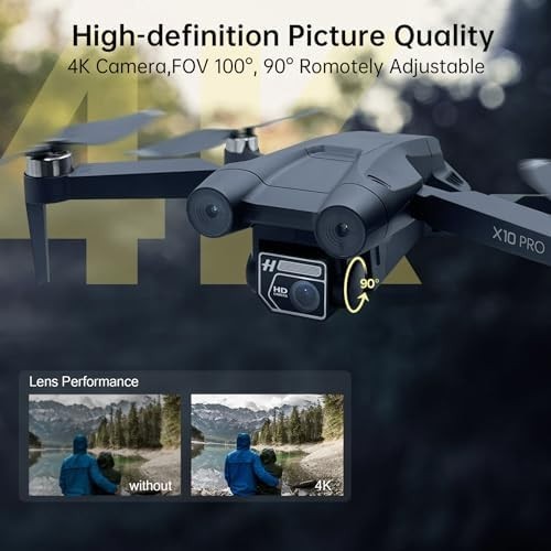 GPS Drone with 4K UHD Camera, 90 Min Flight & Follow Me Mode