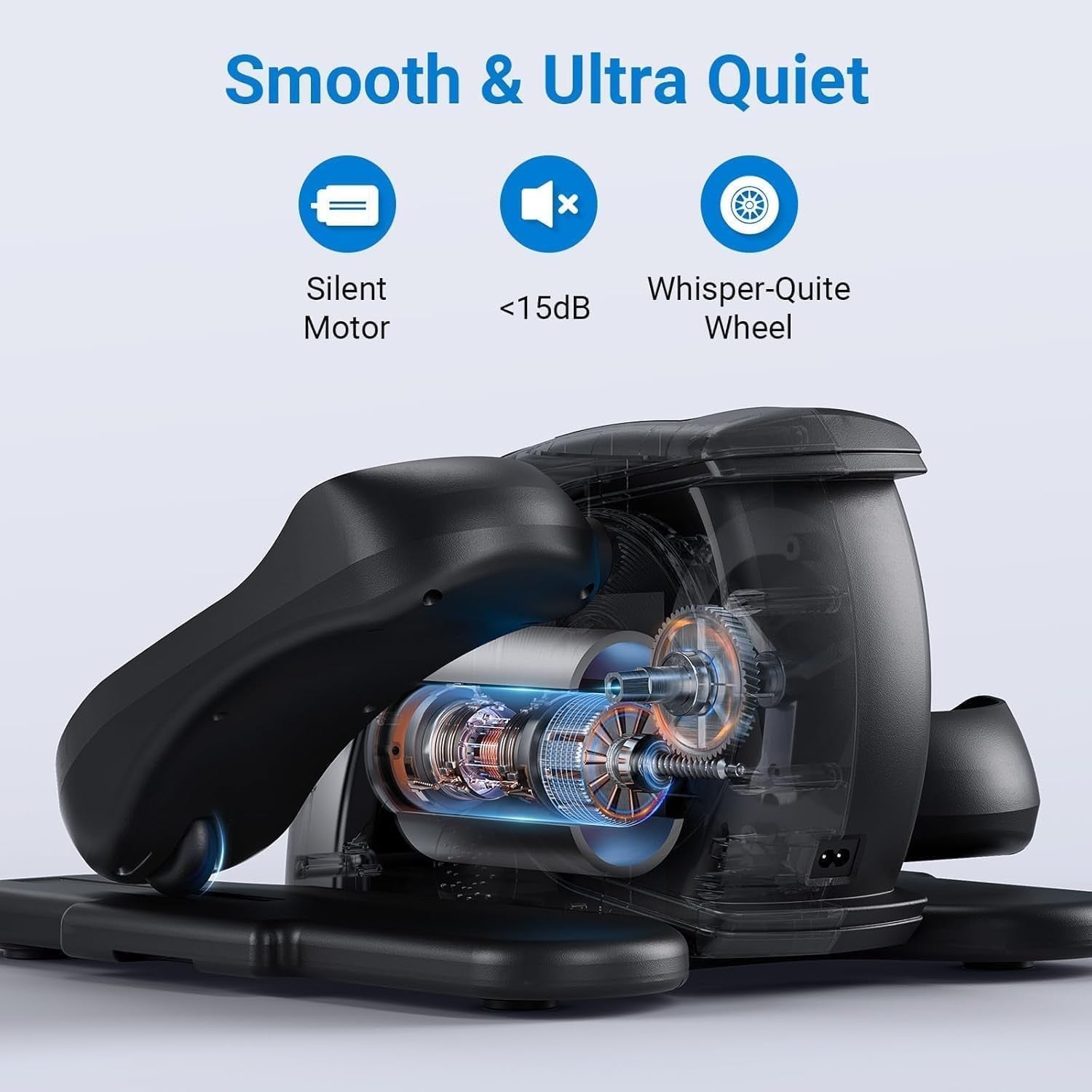Under Desk Elliptical Electric Quiet Seated Pedal Exerciser Remote Display