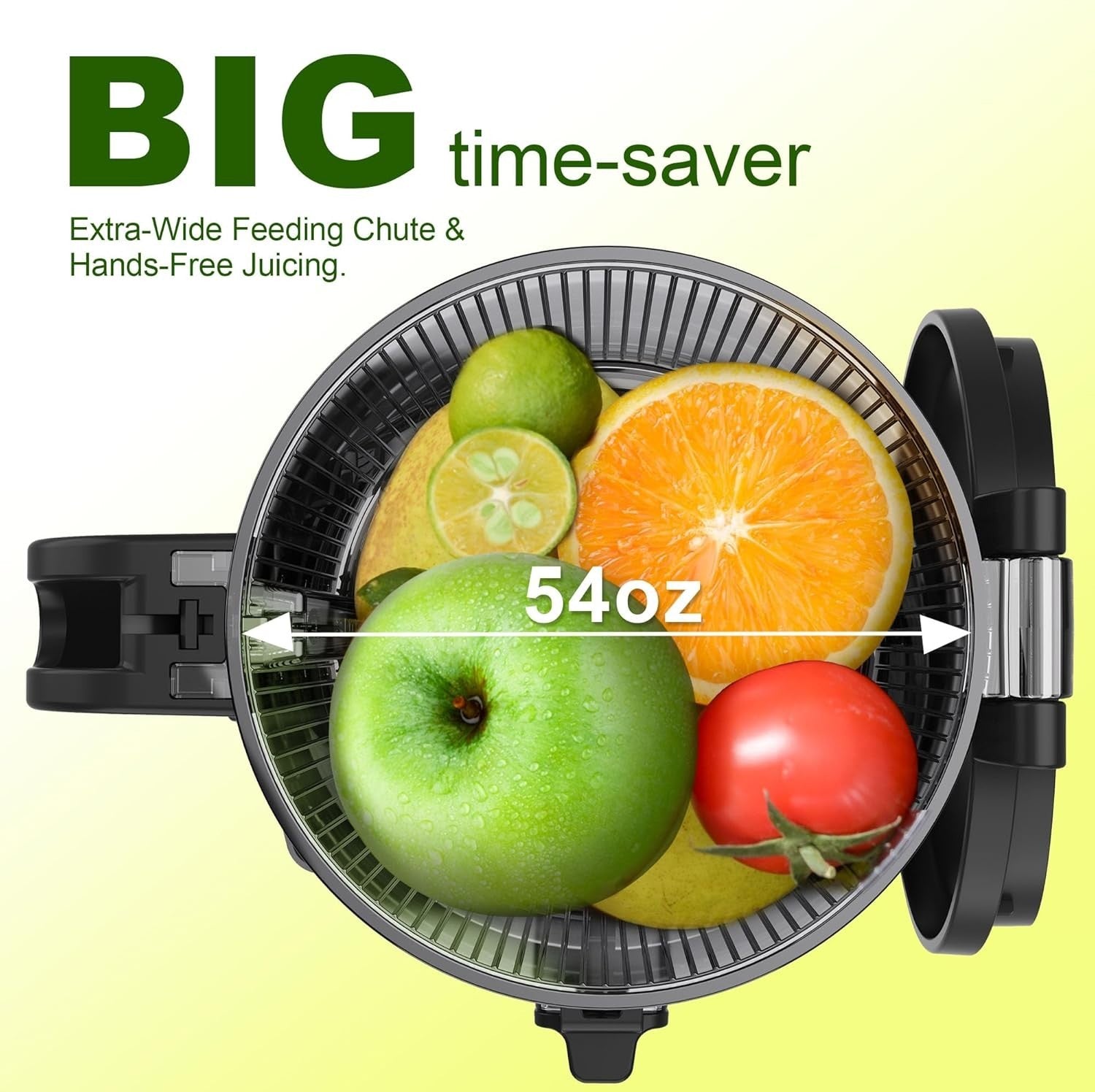Cold Press Juicer 135mm Self Feeding Whole Fruit 1.8L 250W Quiet BPA