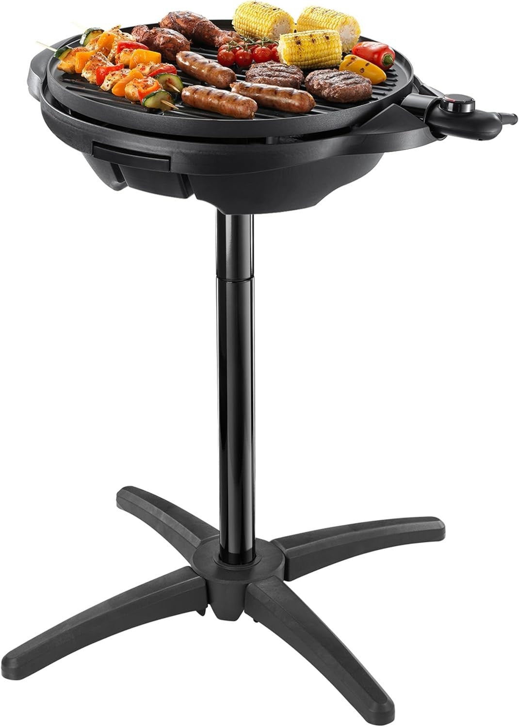 Electric BBQ Grill with Stand | Indoor Outdoor Non-Stick Barbecue 2400W