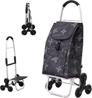 6-Wheel Foldable Stair Climber Trolley w/ Waterproof Detachable Shopping Bag