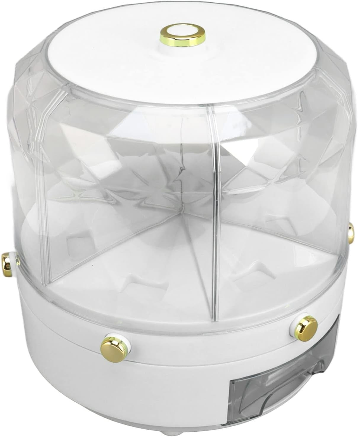 6KG Rotating Grain Storage Box 6 Compartment Rice Dispenser Organizer