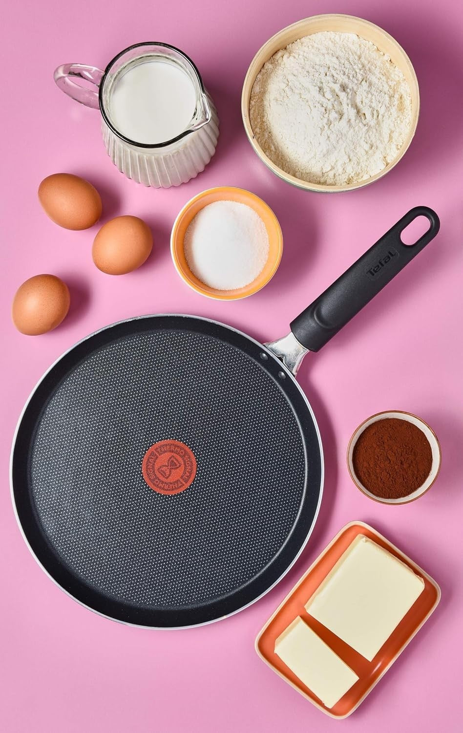 28cm Non-Stick Crepe Pan Easy Clean Skillet with Thermo Signal