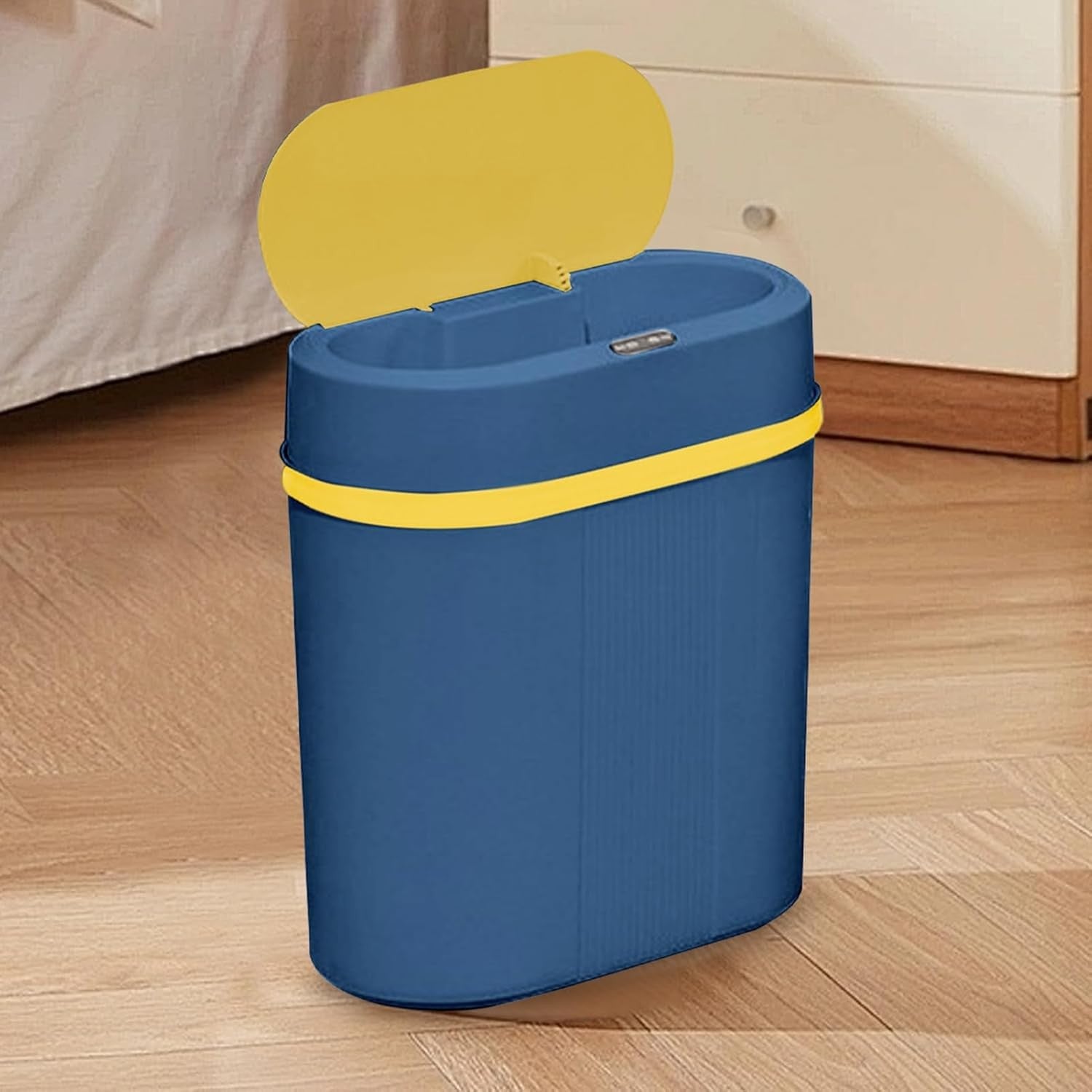 Large Motion Sensor Touchless Trash Can – Slim Space-Saving Bin