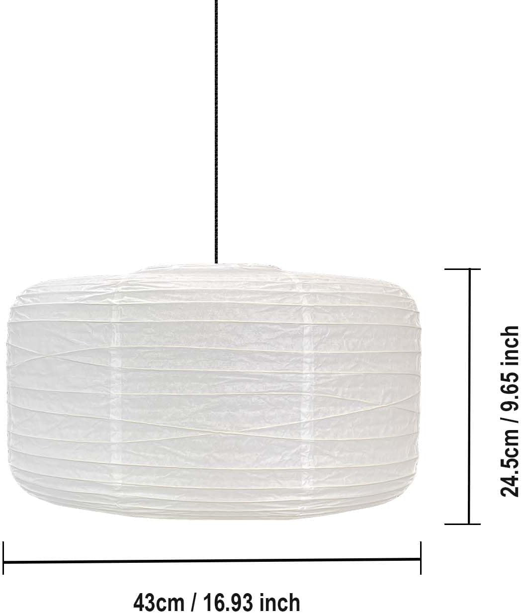 White Paper Doughnut Lampshade 43cm Japanese Foldable Ceiling Light