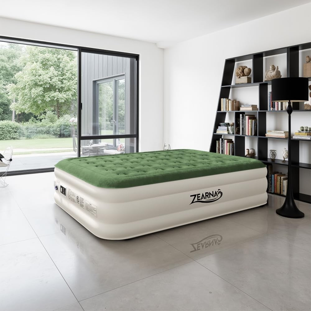 King/Double Inflatable Air Mattress with Pump – Quick Guest & Travel Bed