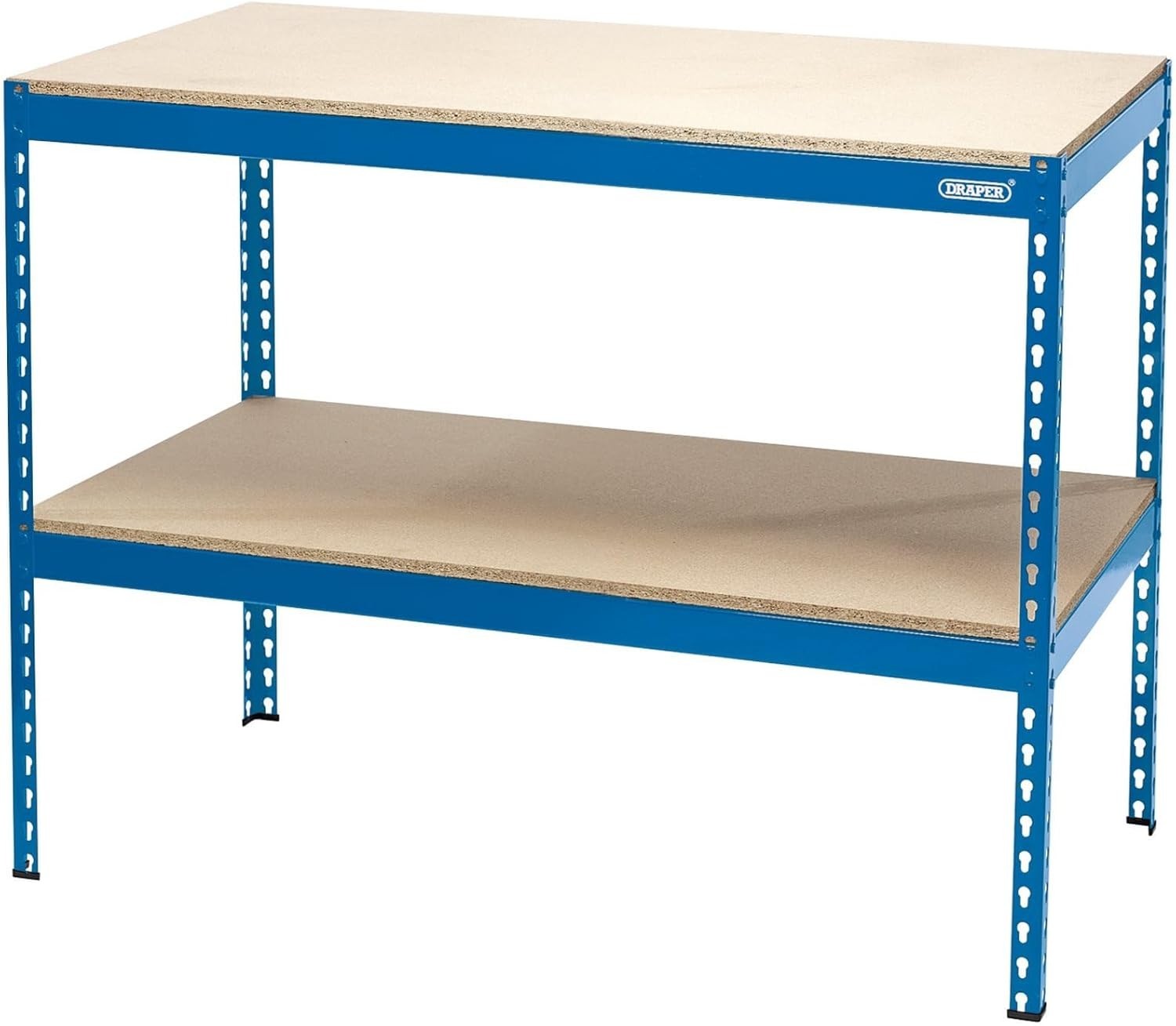 Steel Workbench 200kg Capacity MDF Top Heavy Duty Blue Powder Coated