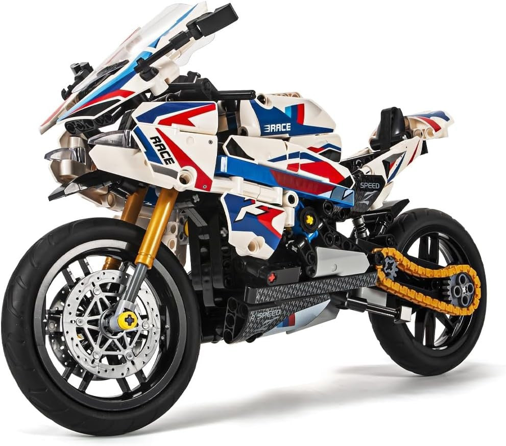 2-in-1 Motorbike & Plane Building Kit with 521 Pieces, Fun & Educational