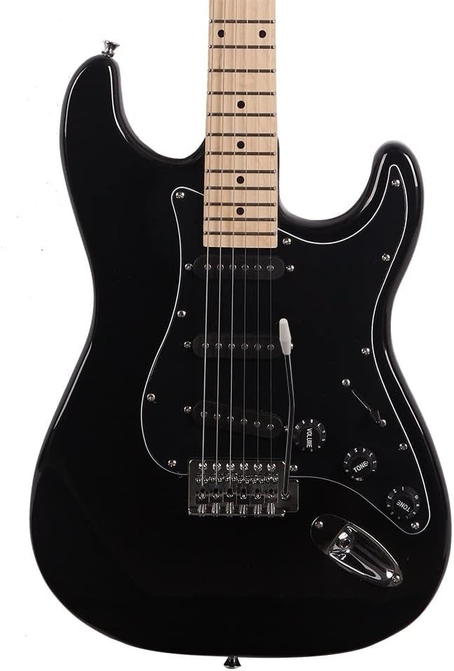 Full Size Electric Guitar Kit 20W Amp Black Beginner Pack