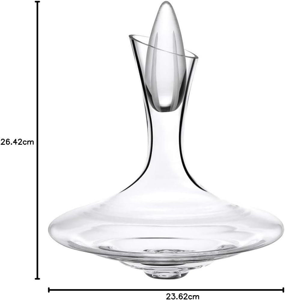 Wine Decanter 750ml Double Aeration Glass Carafe Elegant Oxygenation