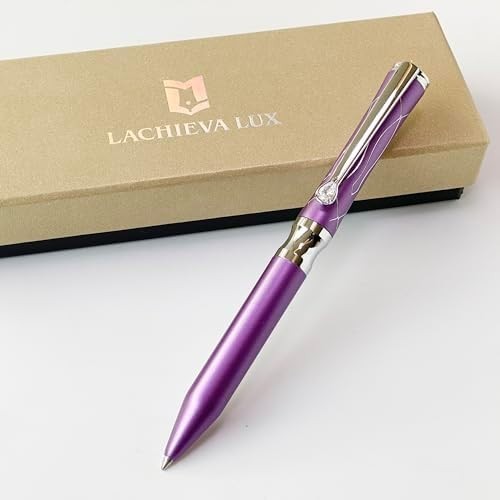 Purple Crystal Executive Ballpoint Pen Gift Box Set