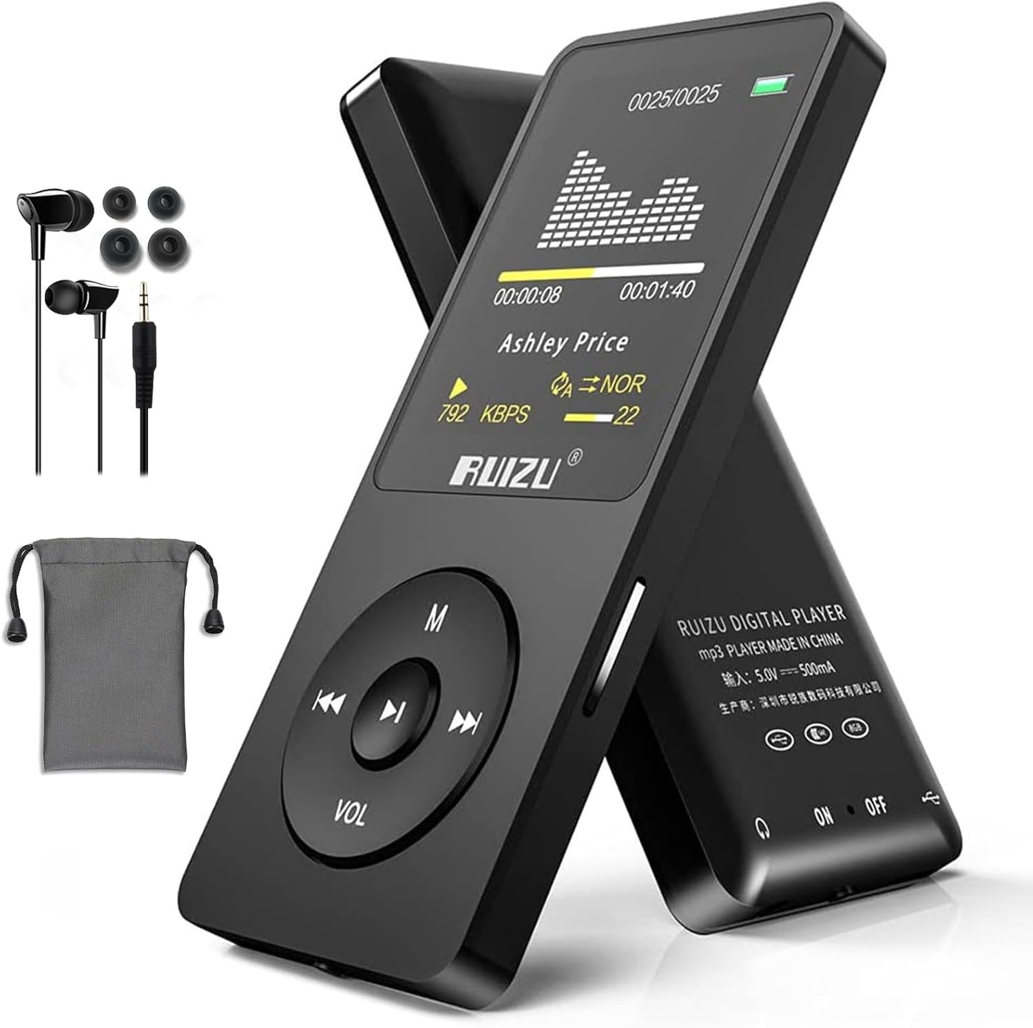64GB MP3 Player Bluetooth 5.3 80H Battery 1.8" Screen 128GB