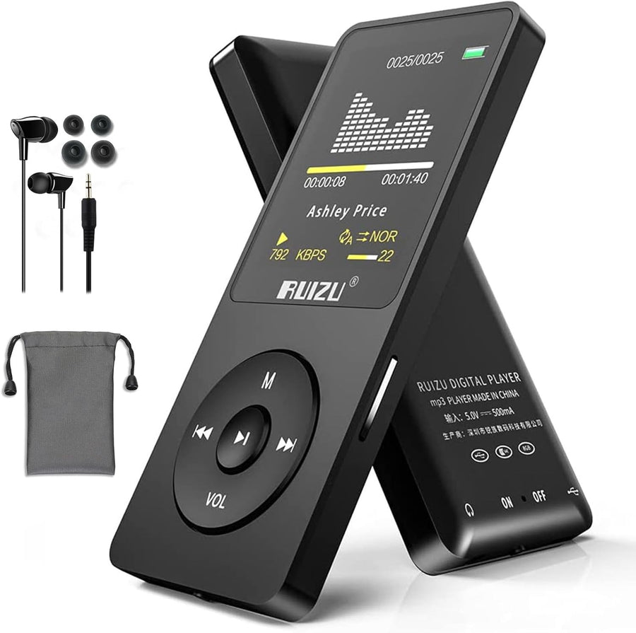 64GB MP3 Player Bluetooth 5.3 80H Battery 1.8" Screen 128GB