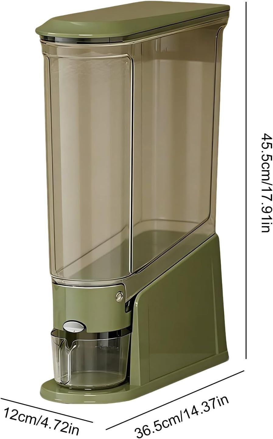 10KG Rice Dispenser Portion Control Airtight Dry Food Storage Bin