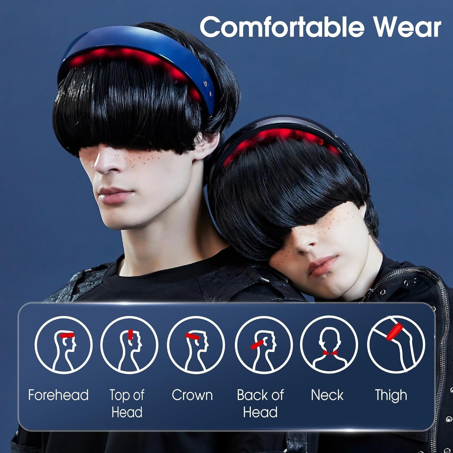 Electric Scalp Massager Hair Growth Laser Therapy Head Massager with Heat