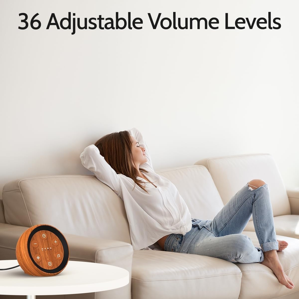 White Noise Sound Machine with 32 Soothing Sounds & 36 Volume Levels