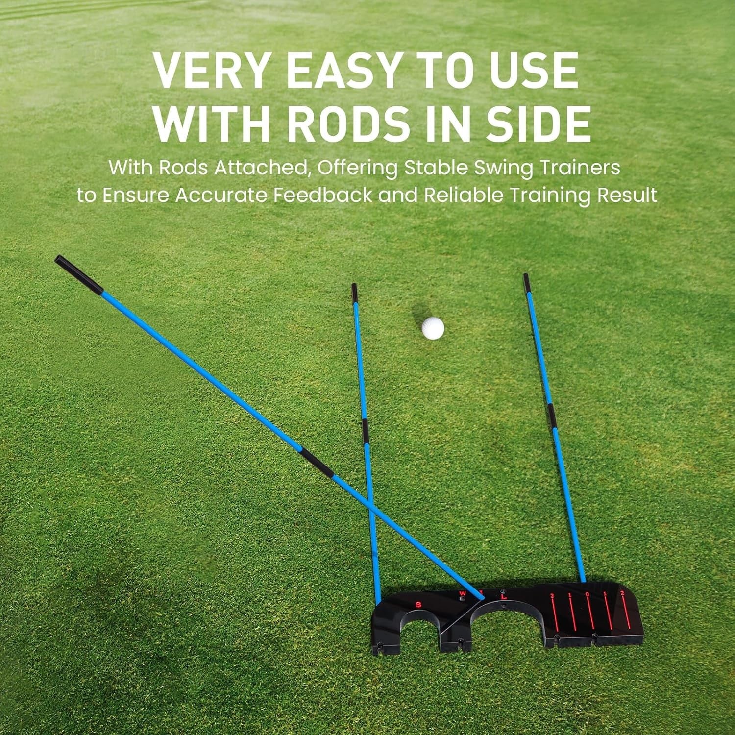 Golf Alignment Swing Gate Trainer 3 Sticks Adjustable Plane