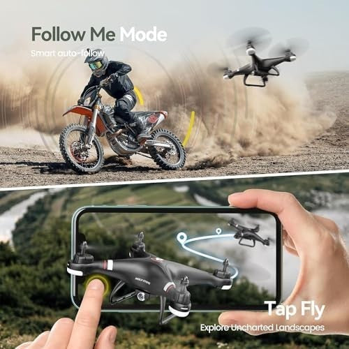 2K HD GPS Drone w/ Camera Auto Return Follow Me 26Min Flight Beginner FPV