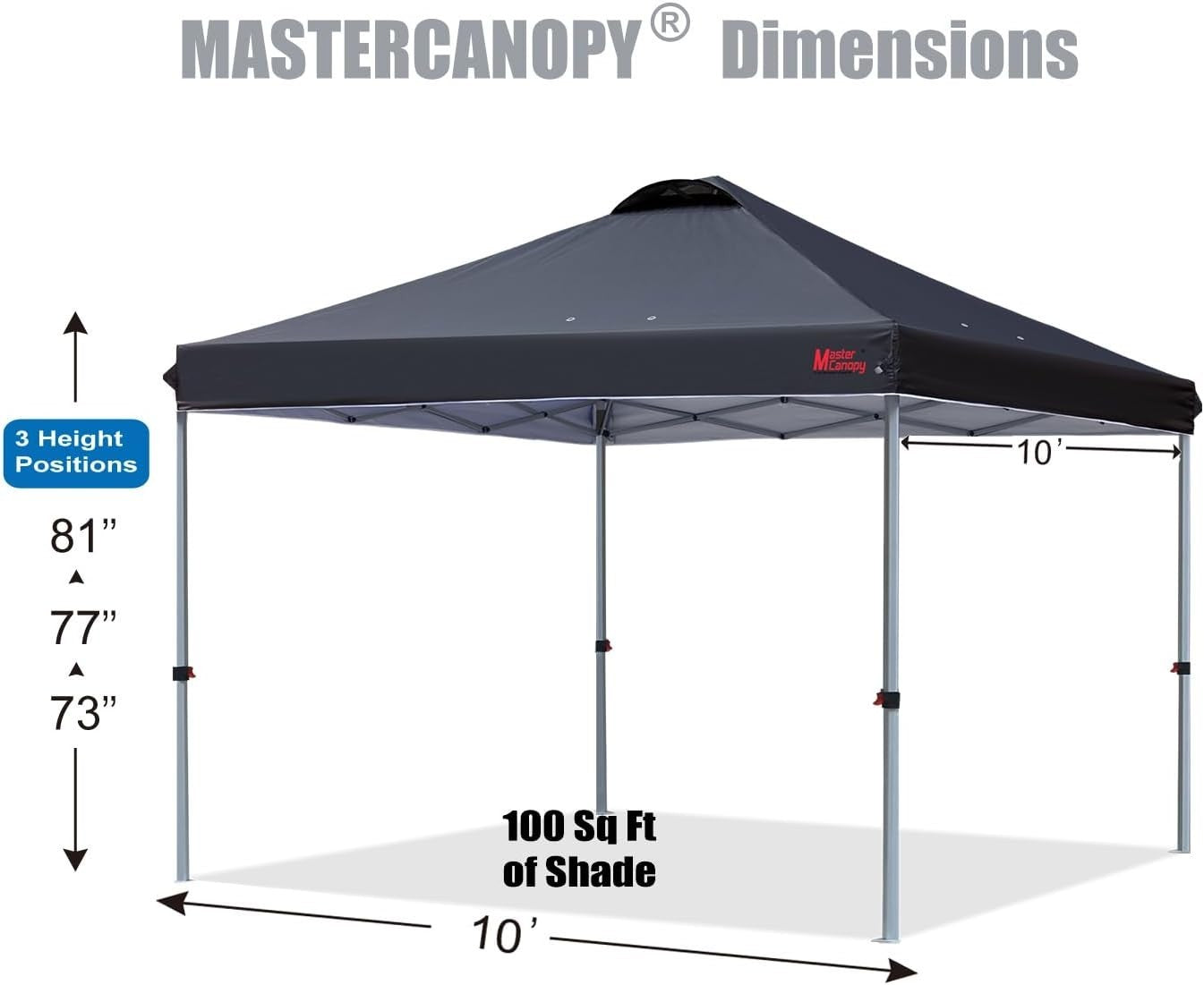 3x3M Durable Pop Up Gazebo Tent Black Folding Outdoor Party Camping Canopy